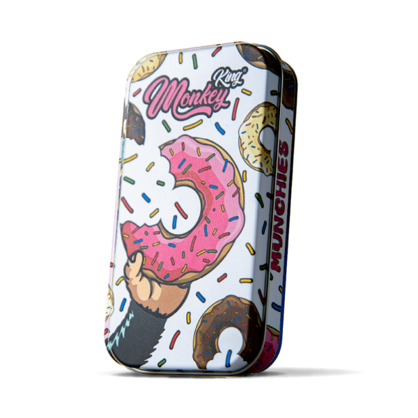 Monkey King Metal Tobacco Tins: Munchies Ed. — White