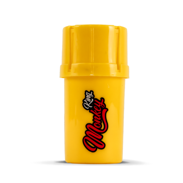 Monkey King Plastic Grinder Storage/Stash Pots — Yellow