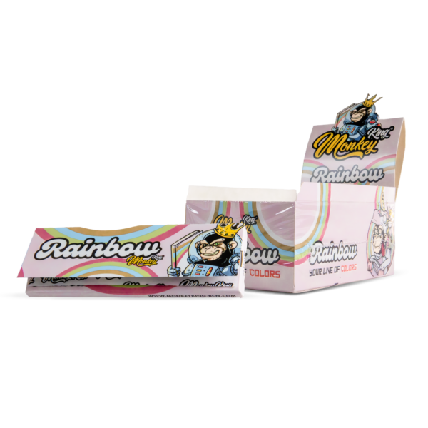 Monkey King Rolling Papers: Rainbow - King Size — 50pcs Full Box
