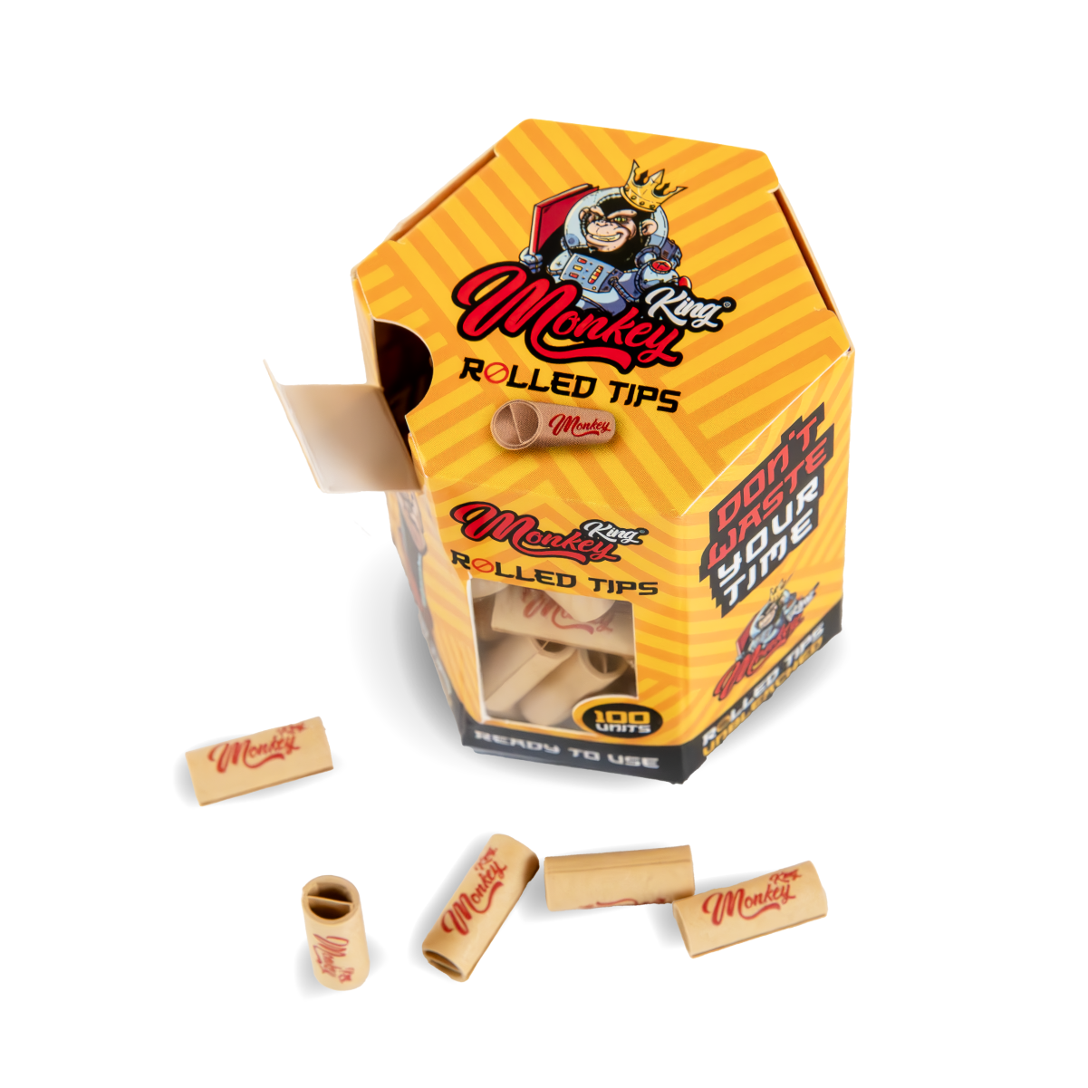Monkey King Pre-Rolled Filter Tips: Unbleached - Image 6