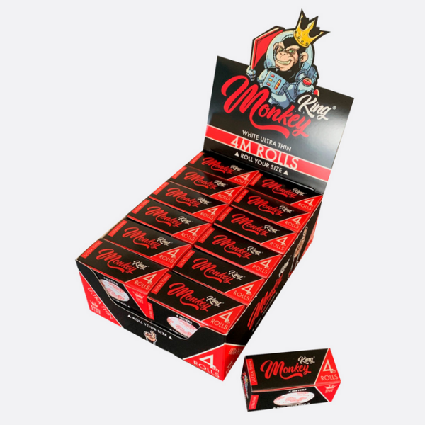 Monkey King King Size Ultra Thin 4m Rolls - White (24 Pack)