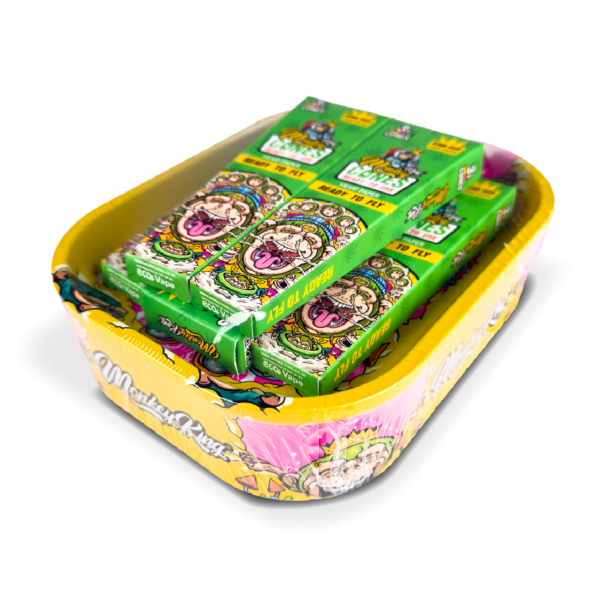Monkey King Rolling Tray Box + Hemp Cones — Alien