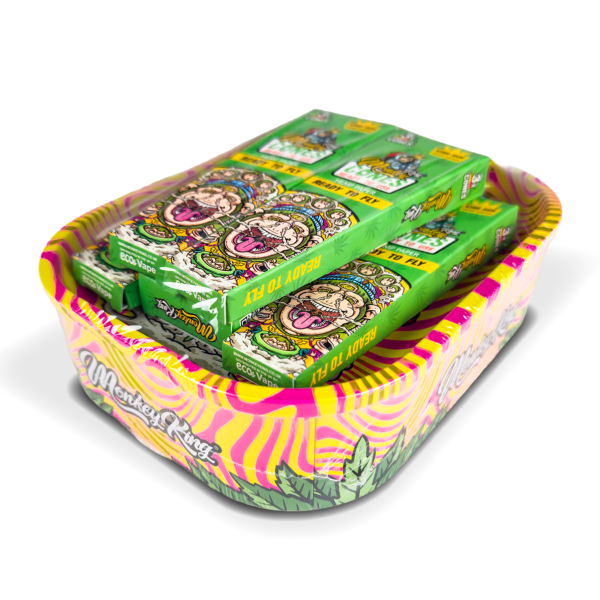 Monkey King Rolling Tray Box + Hemp Cones — Hypnotic