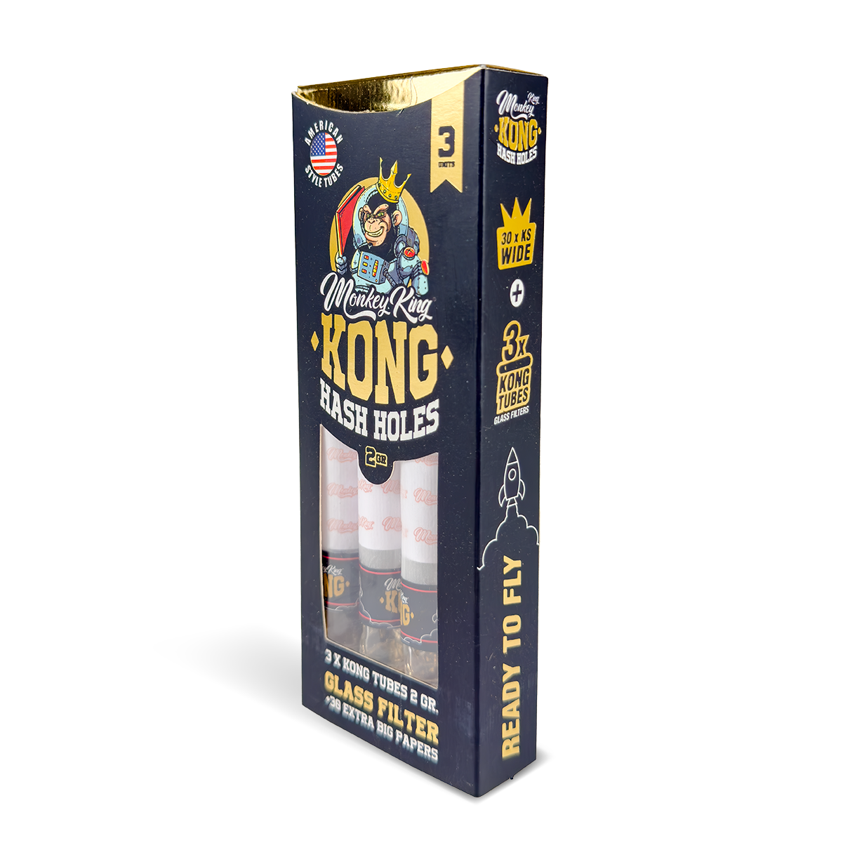 Monkey King Kong Tubes: Hash Holes King Size Wide - 3 Tubes