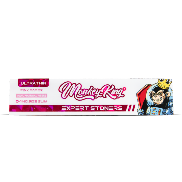 Monkey King Expert Stoners Rolling Papers: Pink - King Size Ultra Thin