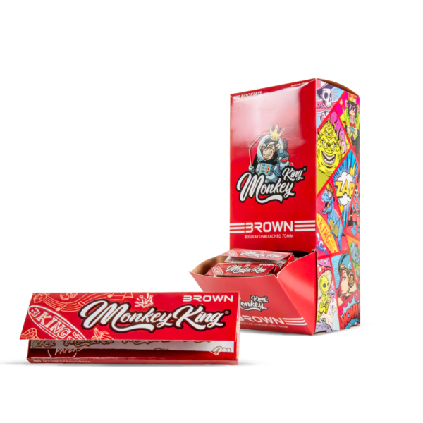 Monkey King Regular Rolling Papers: Brown — 100pcs Full Box