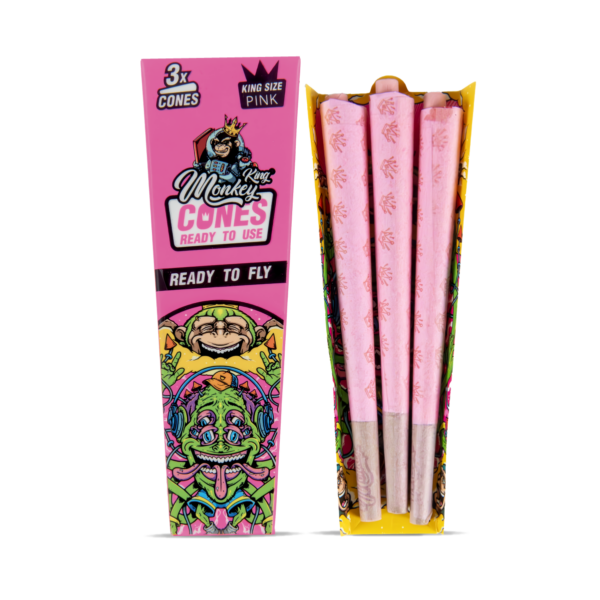 Monkey King Pre-Rolled Cones: Pink — Single Pack
