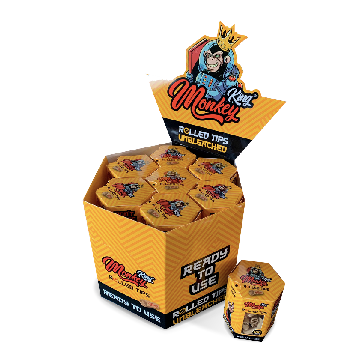Monkey King Pre-Rolled Filter Tips: Unbleached - Image 4