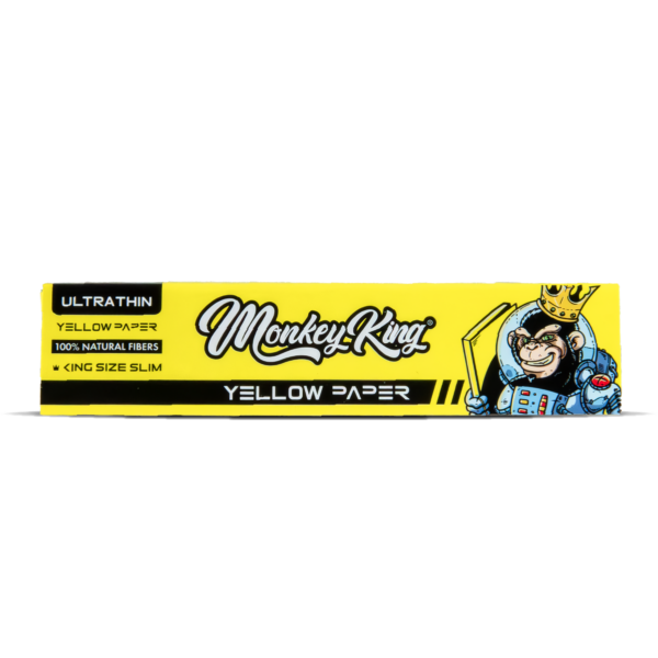 Monkey King Expert Stoners Extreme-Thin Rolling Papers: Yellow — Single Pack
