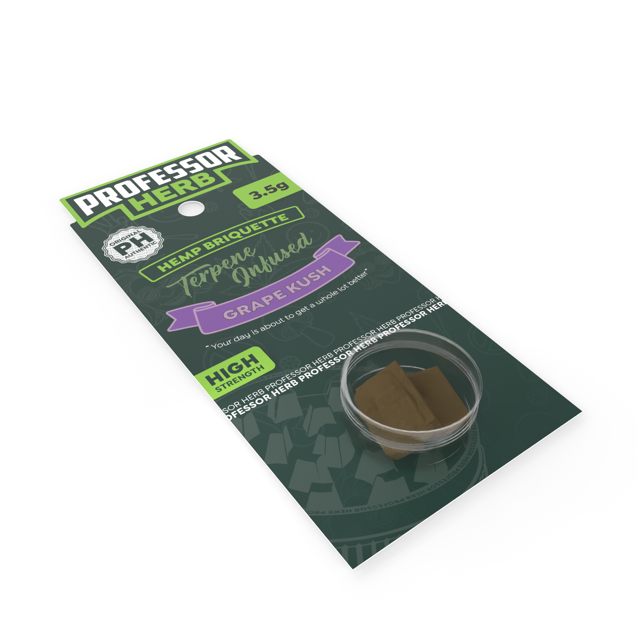 Professor Herb Hemp Briquette Hash (3.5g) - Grape Kush - Image 3