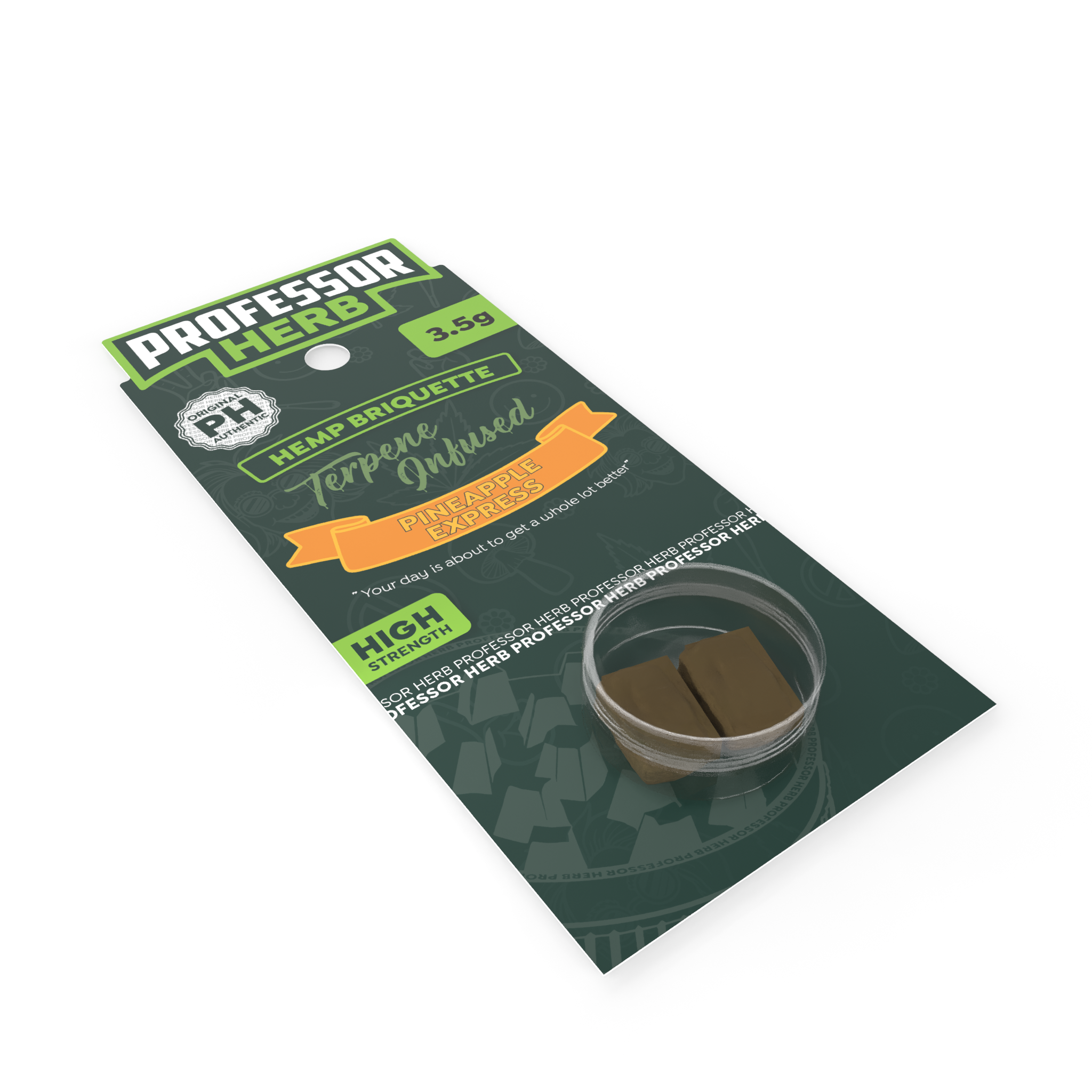 Professor Herb Hemp Briquette Hash (3.5g) - Pineapple Express - Image 3