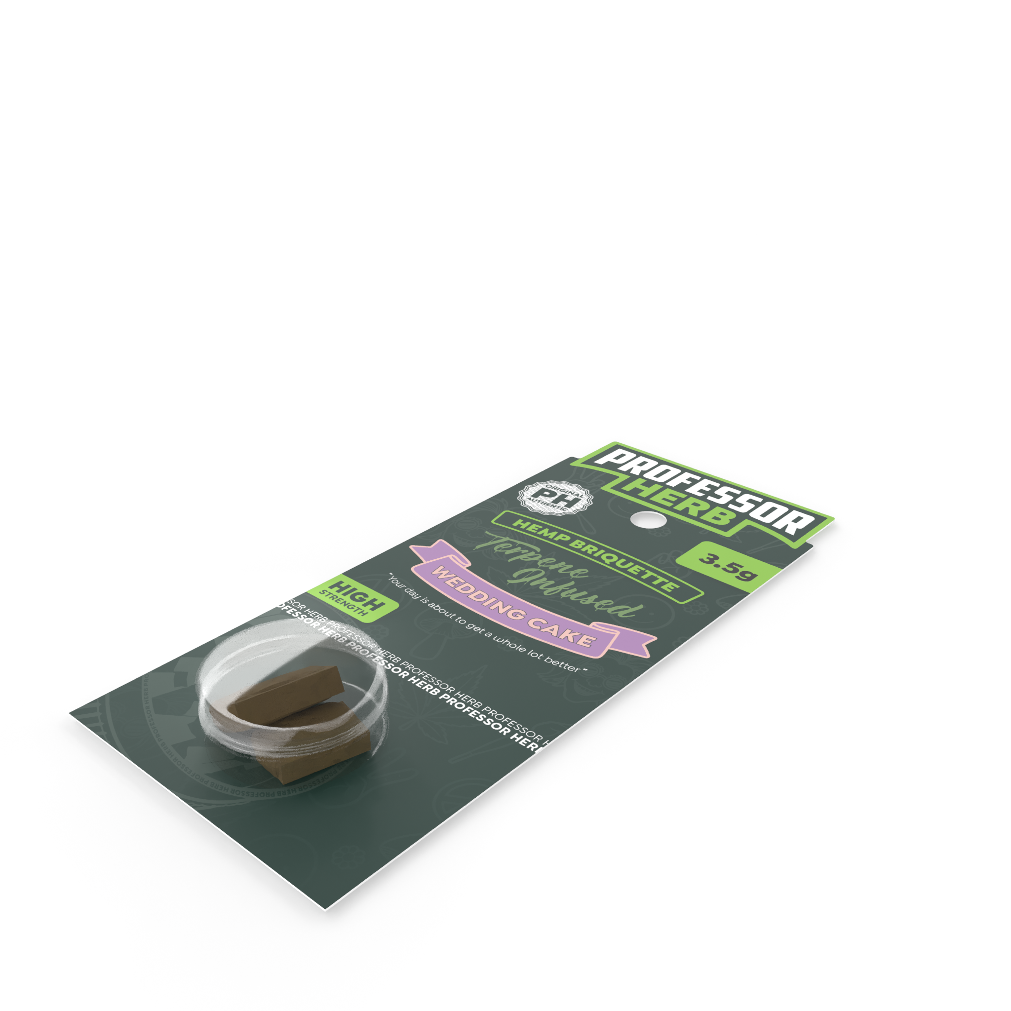 Professor Herb Hemp Briquette Hash (3.5g) - Wedding Cake - Image 4