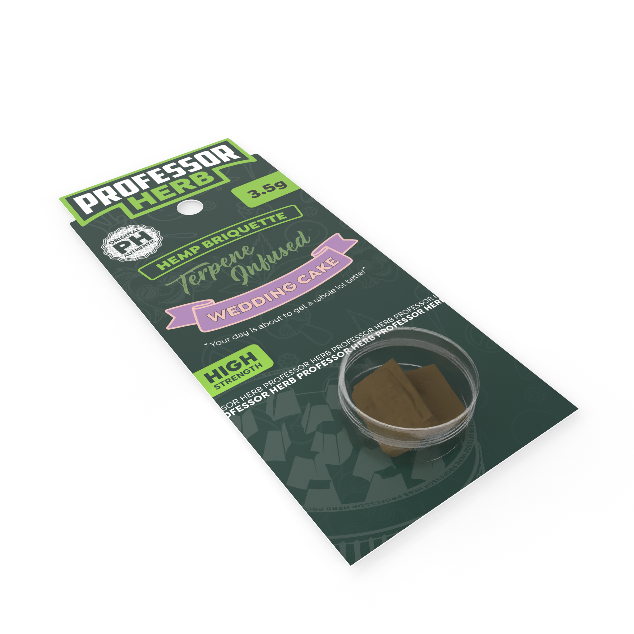 Professor Herb Hemp Briquette Hash (3.5g) - Wedding Cake - Image 3