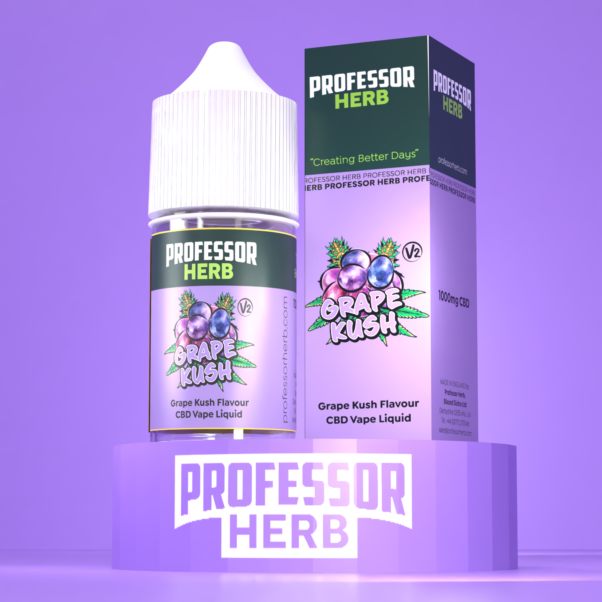 Professor Herb CBD Vape Liquid 1000mg/30ml - Grape Kush V2 - Image 7