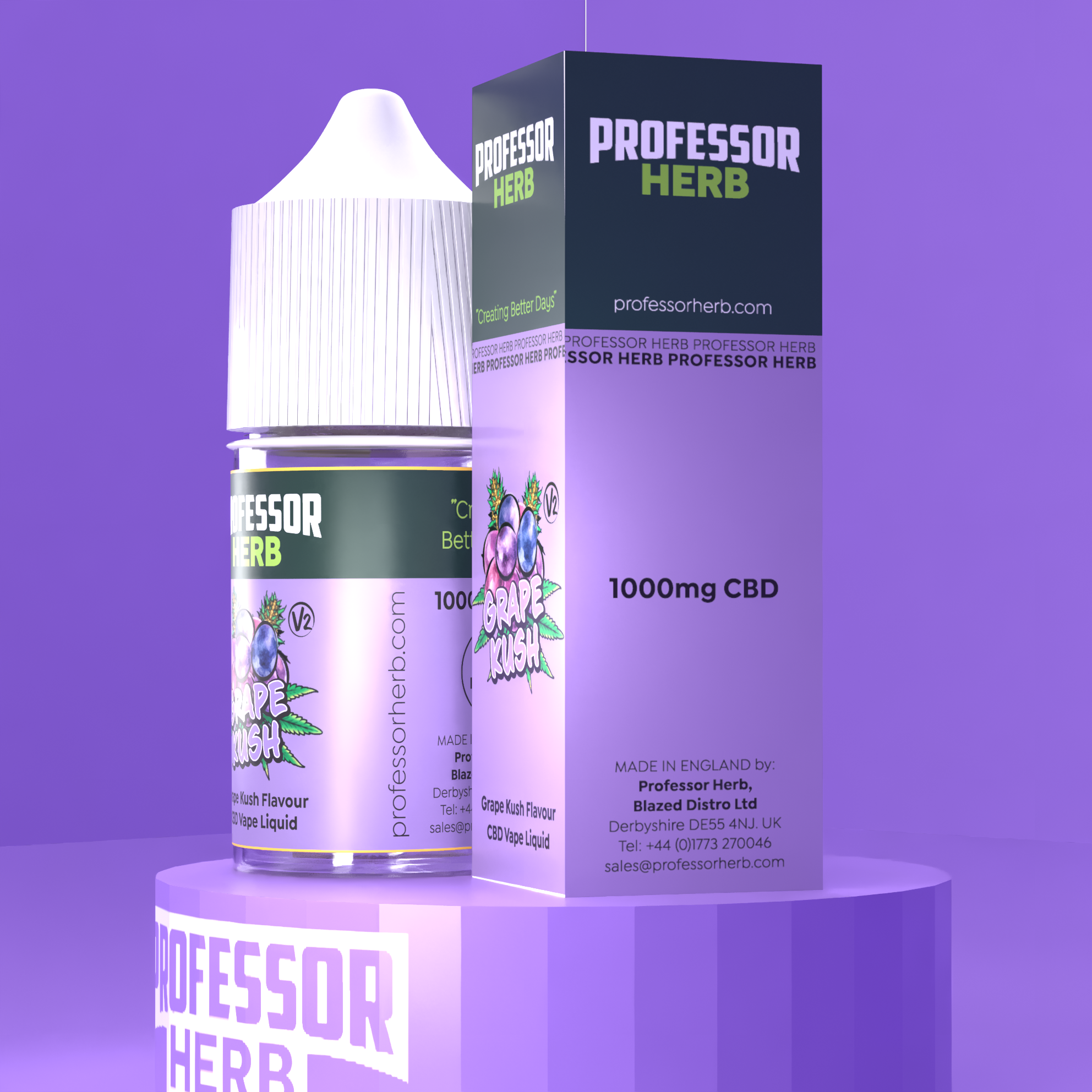 Professor Herb CBD Vape Liquid 1000mg/30ml - Grape Kush V2 - Image 8