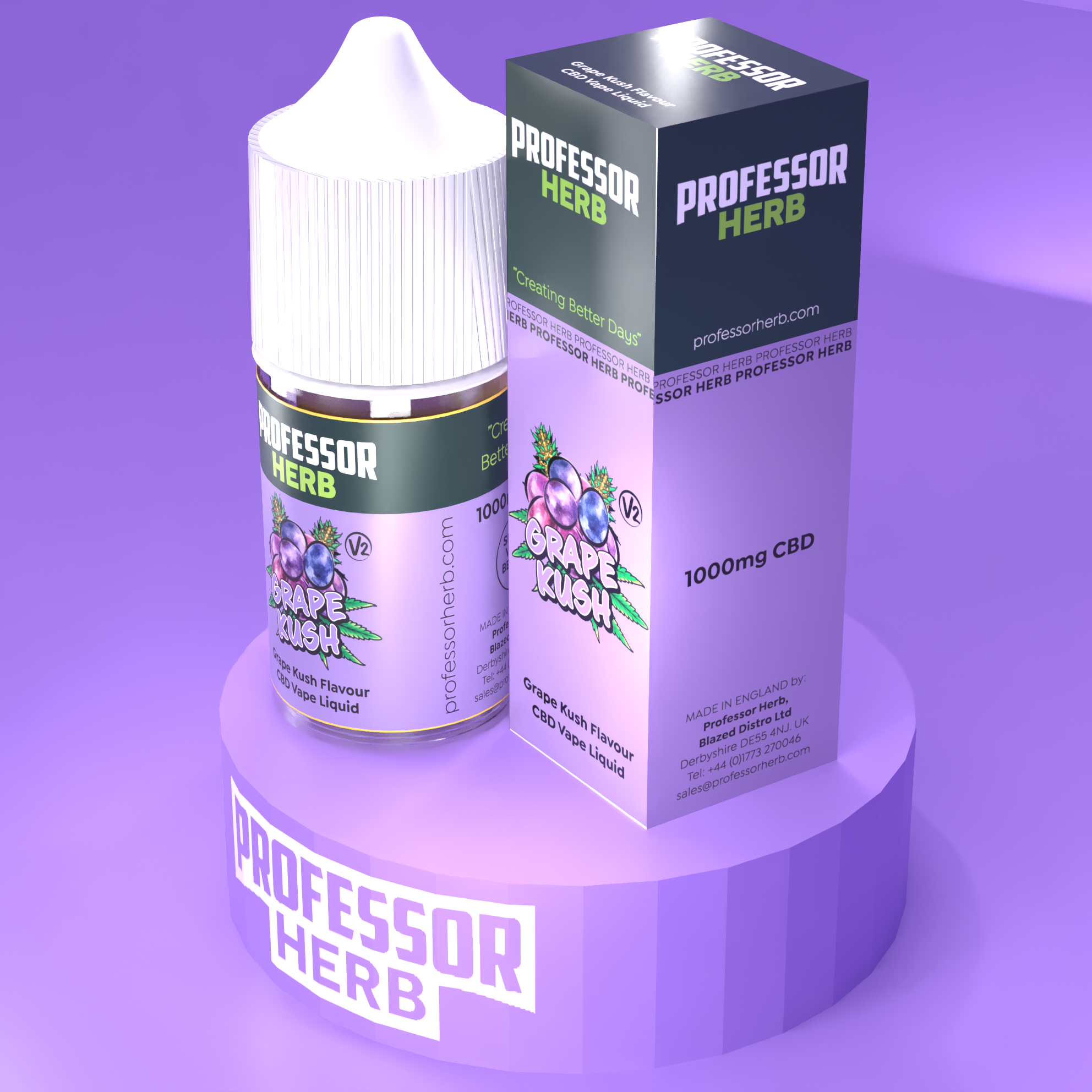 Professor Herb CBD Vape Liquid 1000mg/30ml - Grape Kush V2 - Image 9