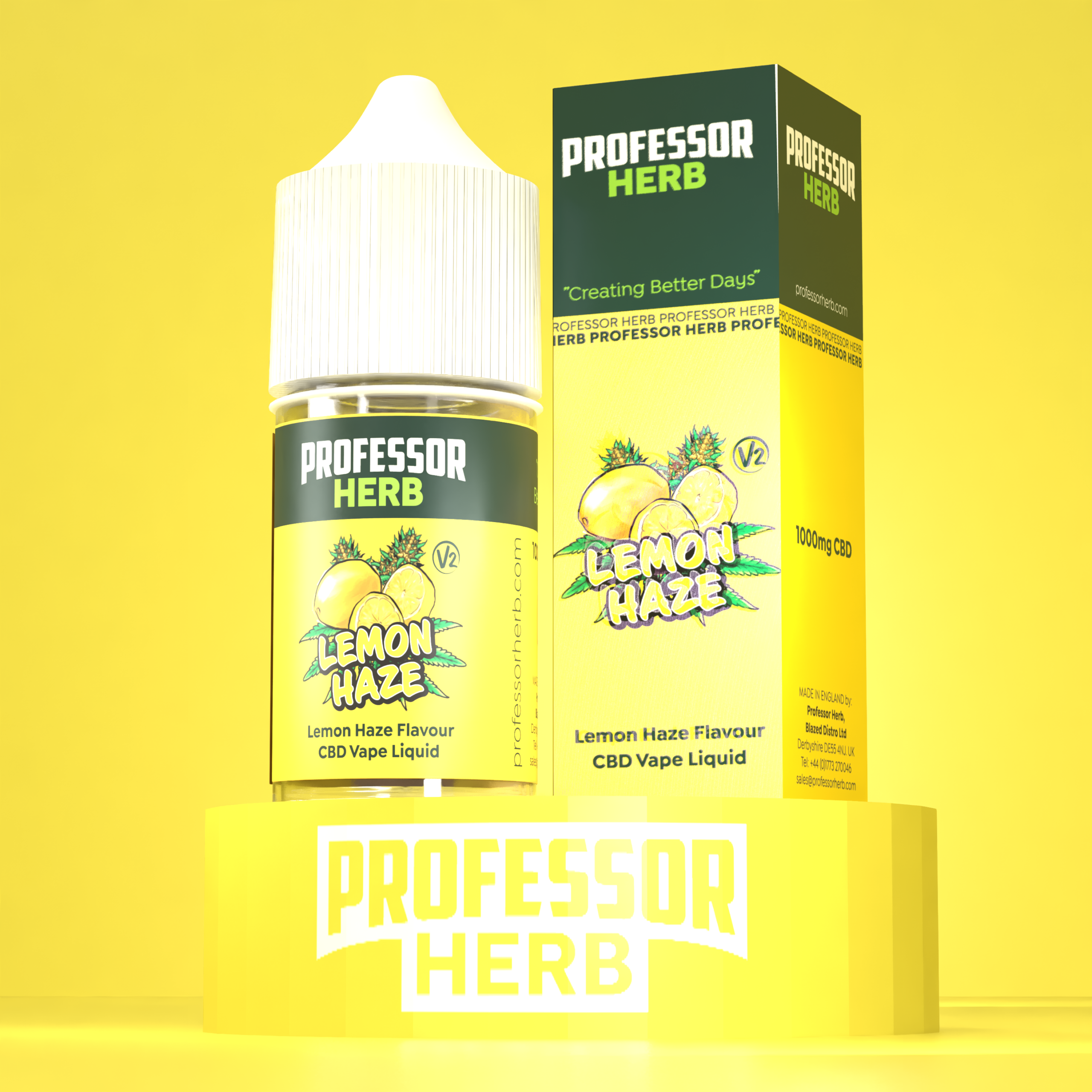 Professor Herb CBD Vape Liquid 1000mg/30ml - Lemon Haze V2 - Image 6
