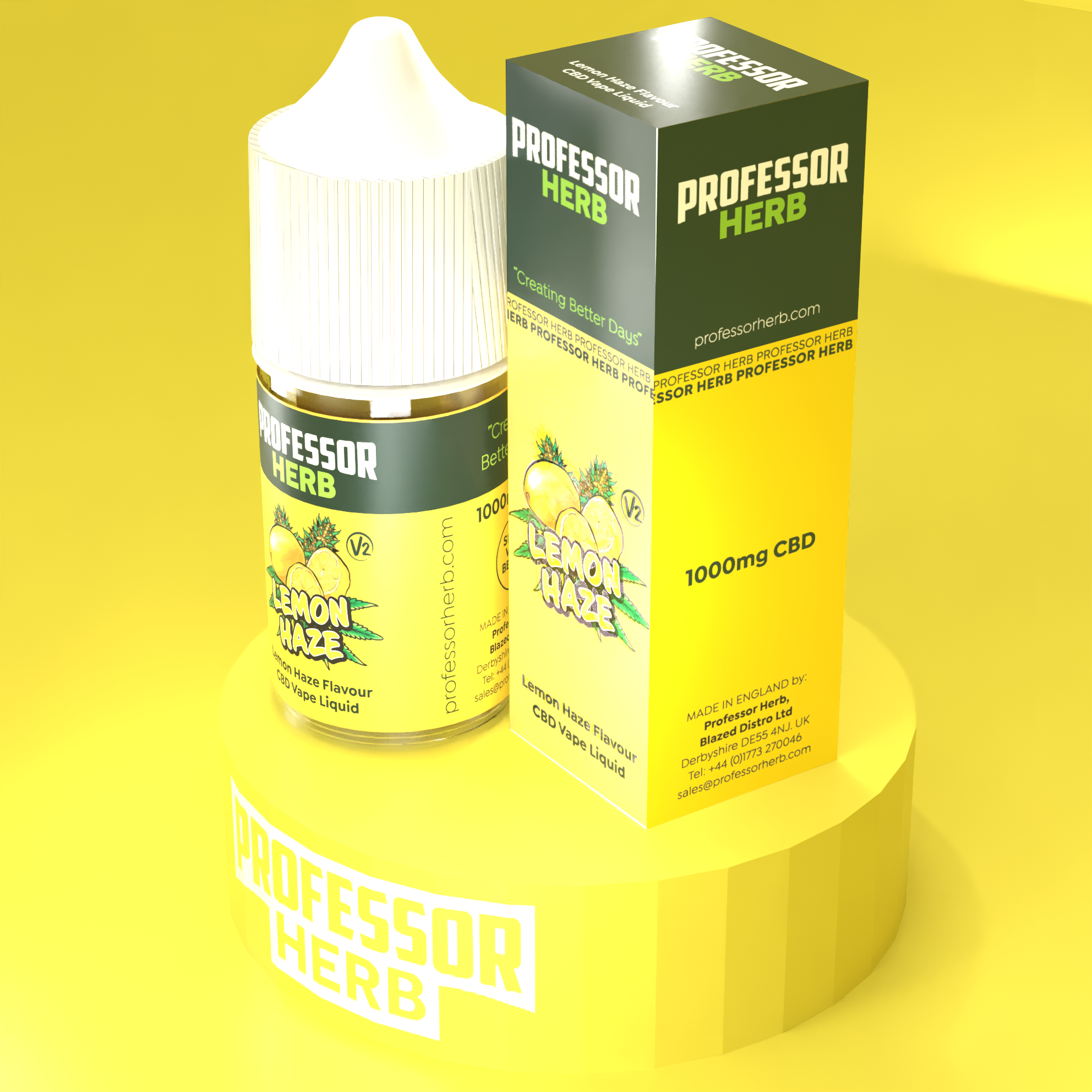 Professor Herb CBD Vape Liquid 1000mg/30ml - Lemon Haze V2 - Image 9