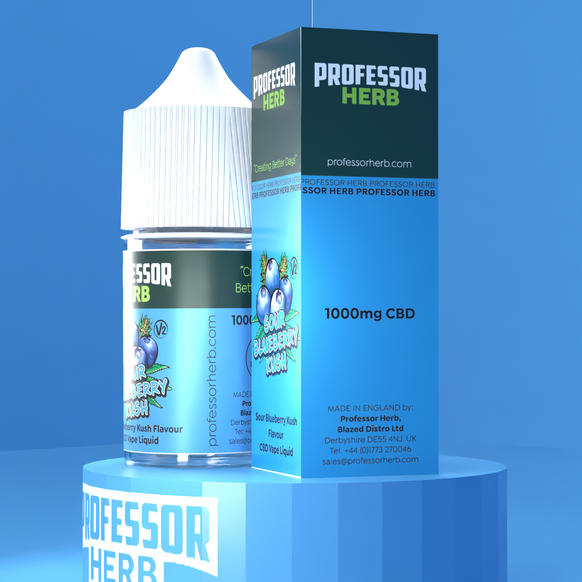 Professor Herb CBD Vape Liquid 1000mg/30ml - Sour Blueberry Kush V2 - Image 8