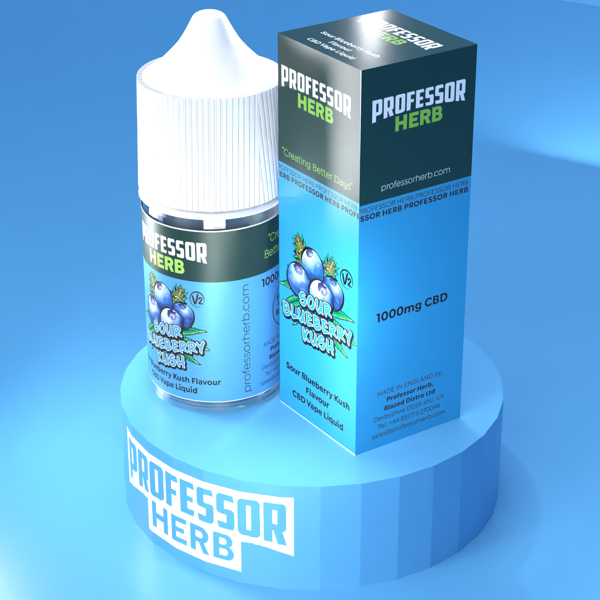 Professor Herb CBD Vape Liquid 1000mg/30ml - Sour Blueberry Kush V2 - Image 9