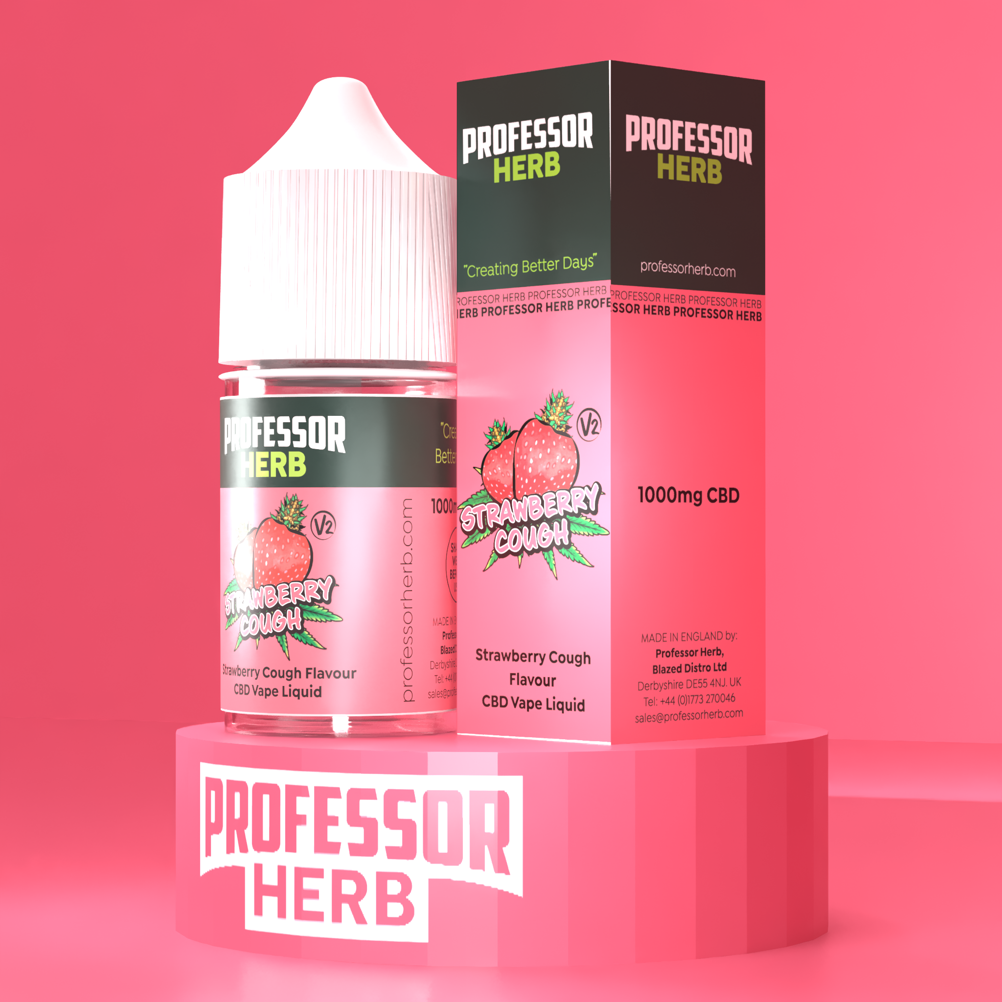 Professor Herb CBD Vape Liquid 1000mg/30ml - Strawberry Cough V2 - Image 5