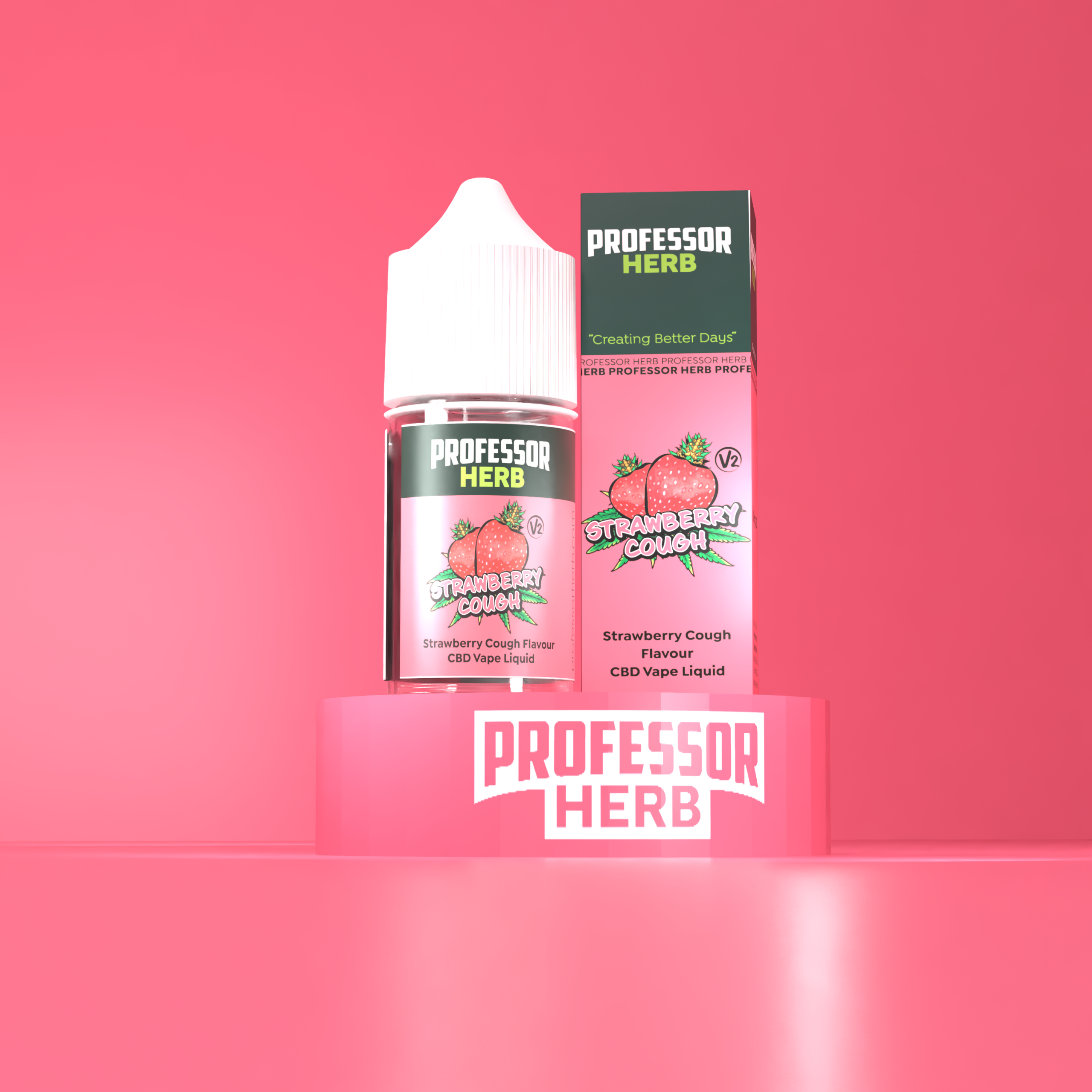 Professor Herb CBD Vape Liquid 1000mg/30ml - Strawberry Cough V2 - Image 6