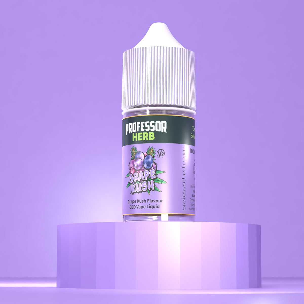 Professor Herb CBD Vape Liquid 1000mg/30ml - Grape Kush V2 - Image 2