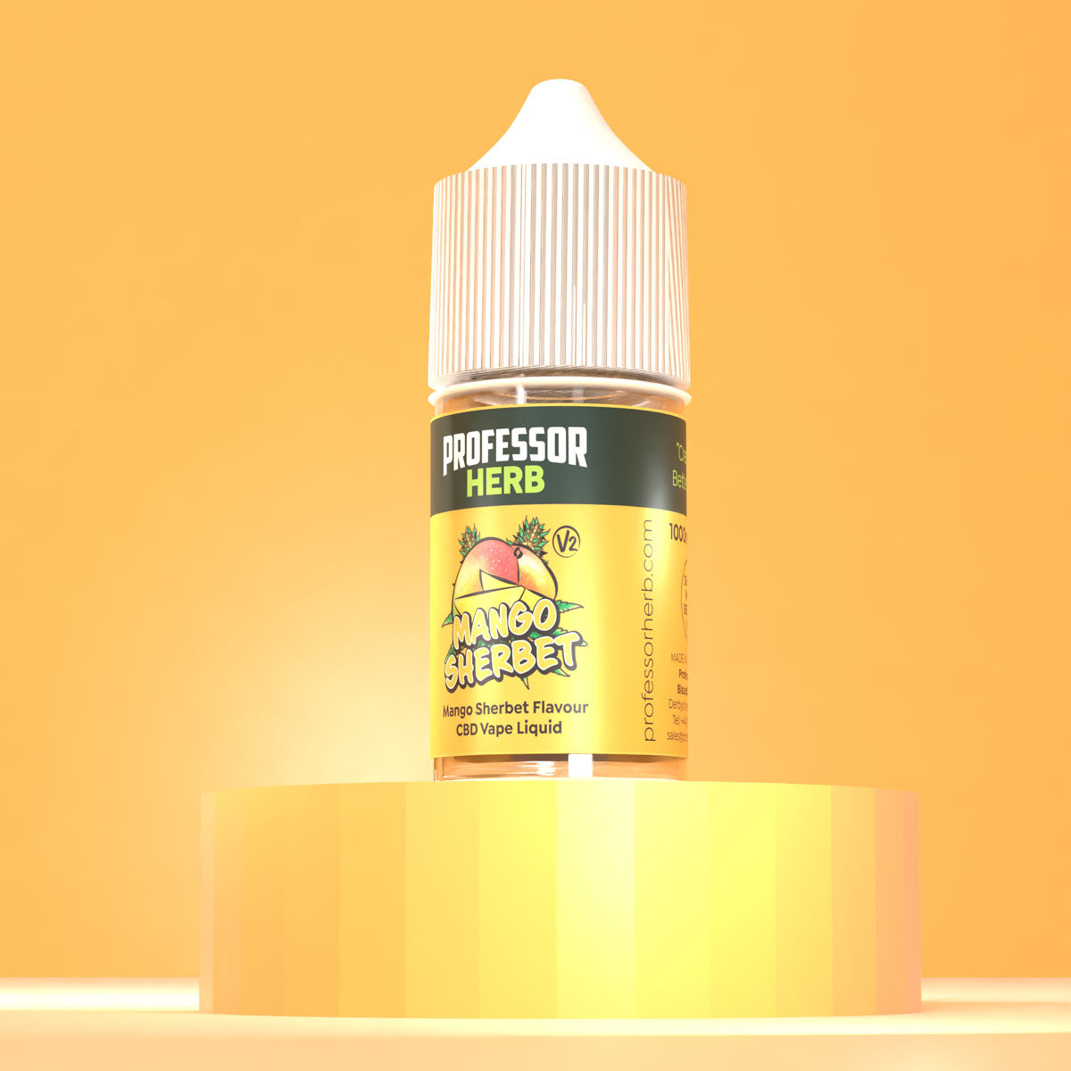 Professor Herb CBD Vape Liquid 1000mg/30ml - Mango Sherbet V2 - Image 2
