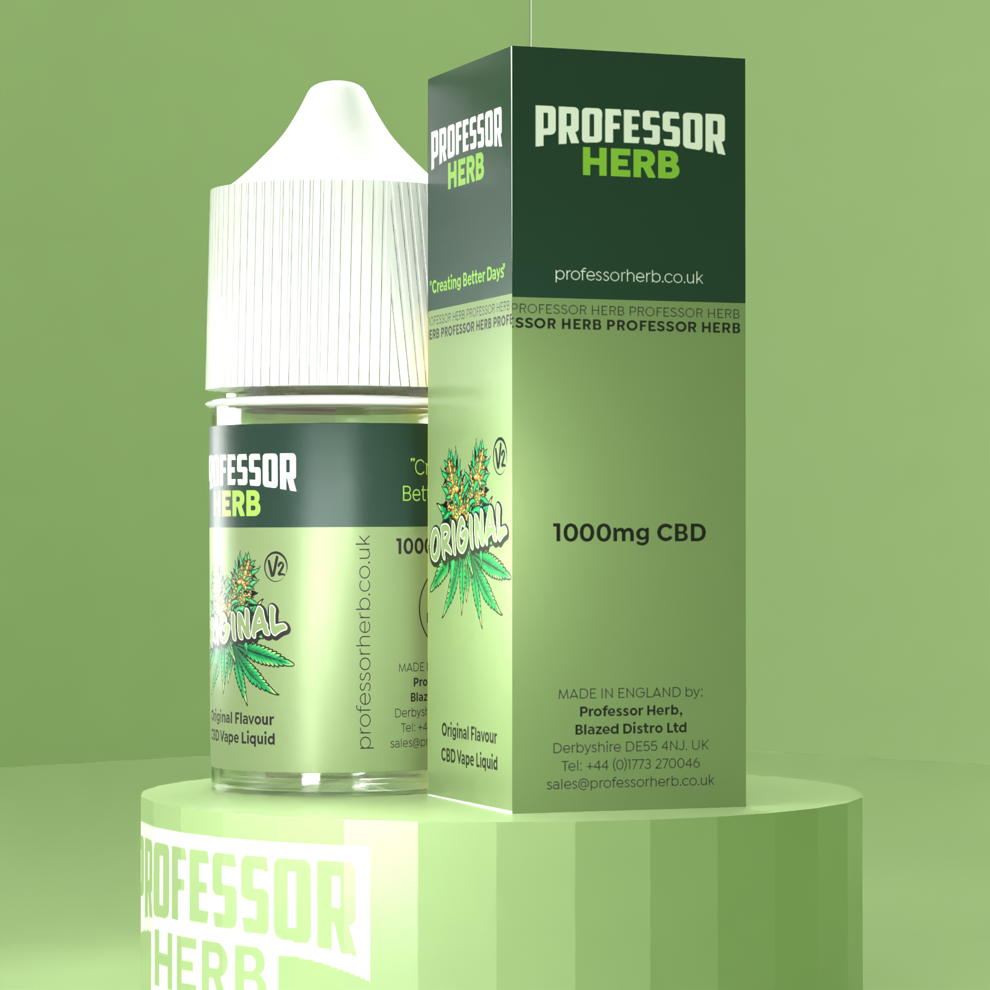 Professor Herb CBD Vape Liquid 1000mg/30ml - Original V2 - Image 2
