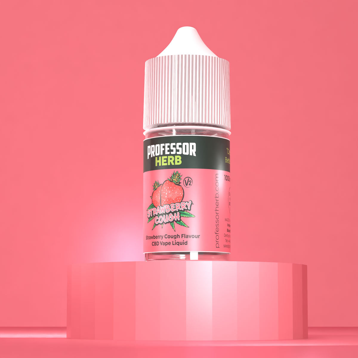 Professor Herb CBD Vape Liquid 1000mg/30ml - Strawberry Cough V2 - Image 2