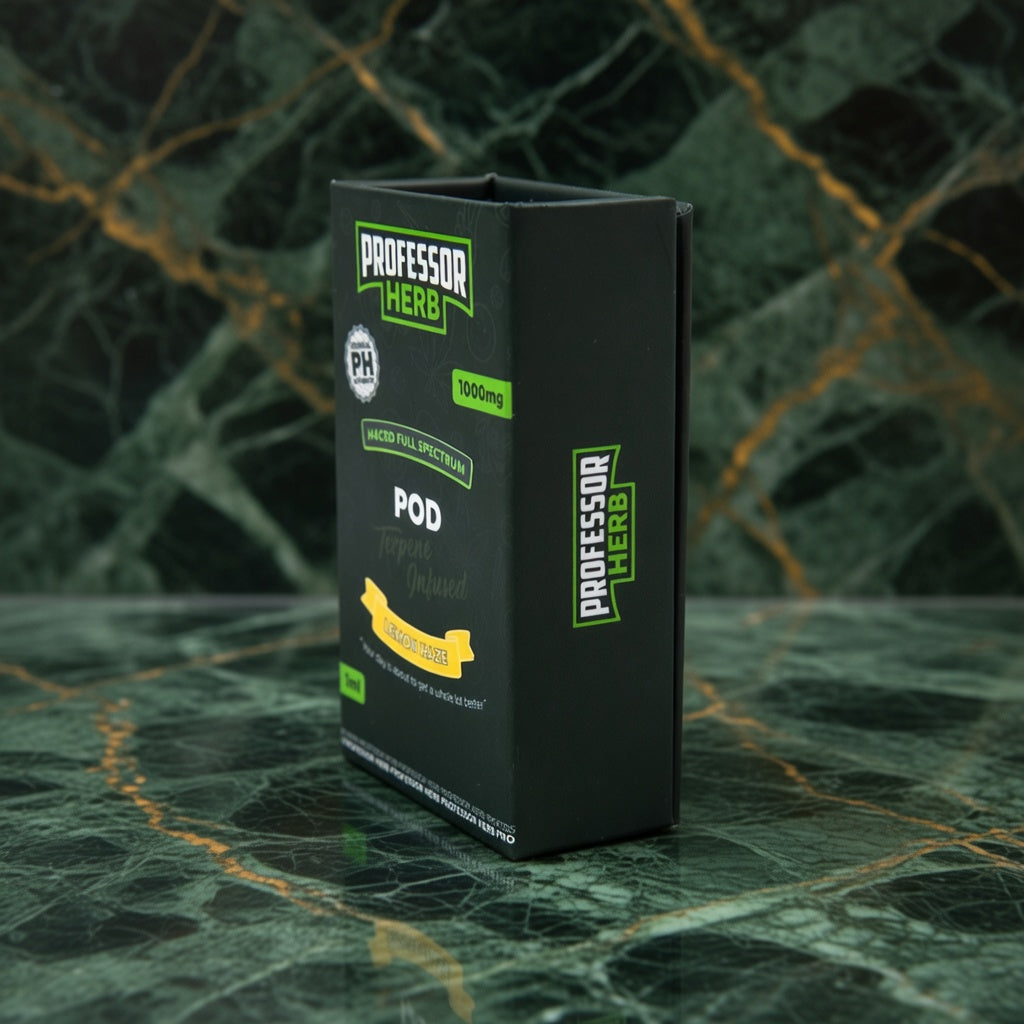 Professor Herb 1000mg Full Spectrum H4CBD 1ml Replacement Pod - Lemon Haze - Image 5