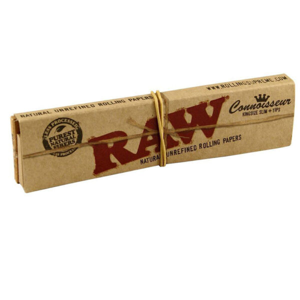 RAW Connoisseur Classic Rolling Papers & Tips — Single Pack