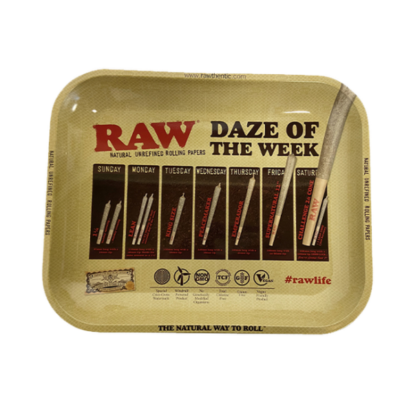RAW 'Daze of the Week' Rolling Tray (Large 27.5 x 34)