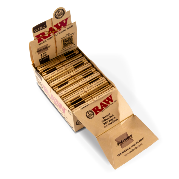 RAW Rolling Papers: Classic Artesano - 1 1/4 — 15pcs Full Box