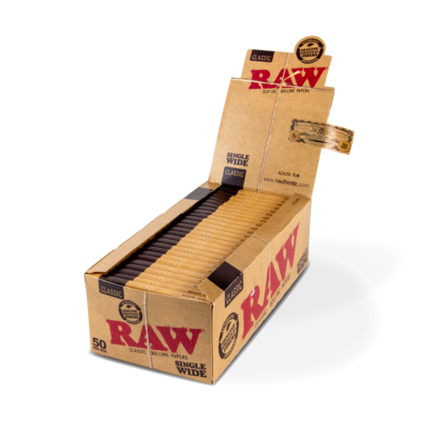 RAW Rolling Papers: Standard Single Wide — 50pcs Full Box