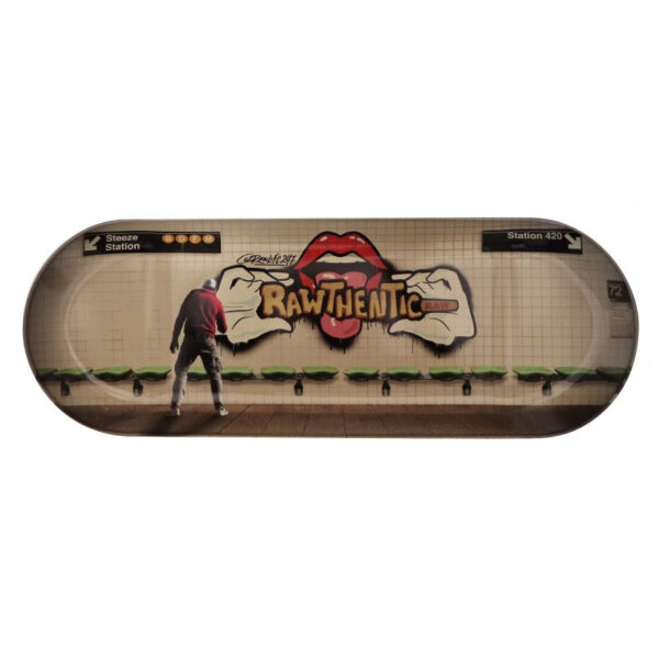 RAW Graffiti Skateboard Rolling Tray Brown