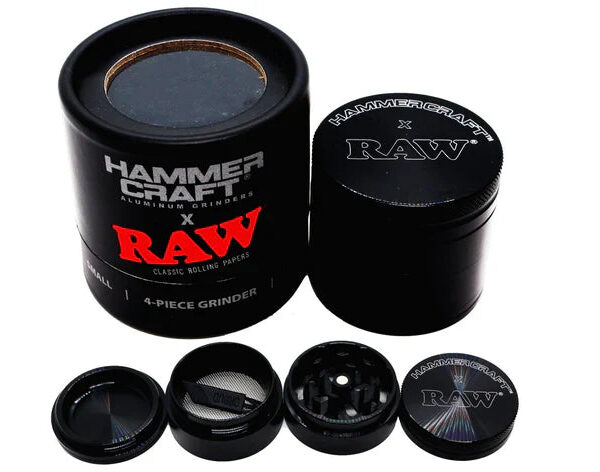 RAW x HAMMERCRAFT Aluminium Grinder - Black — Large