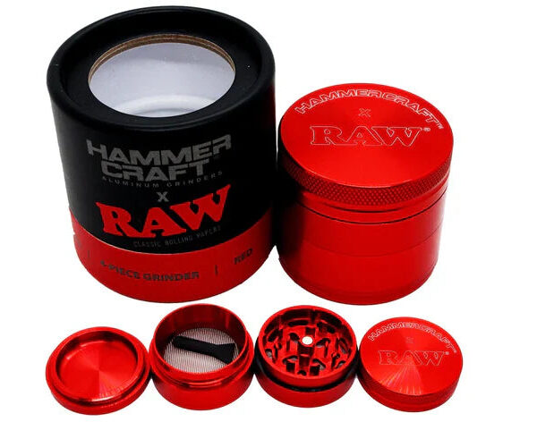 RAW x HAMMERCRAFT Aluminium Grinder - Red — Small