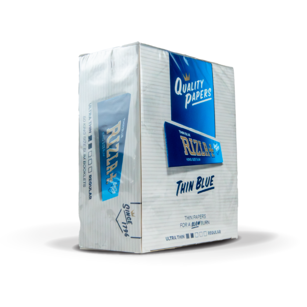 Rizla Rolling Papers: Blue - King Size Slim — 50pcs Full Box