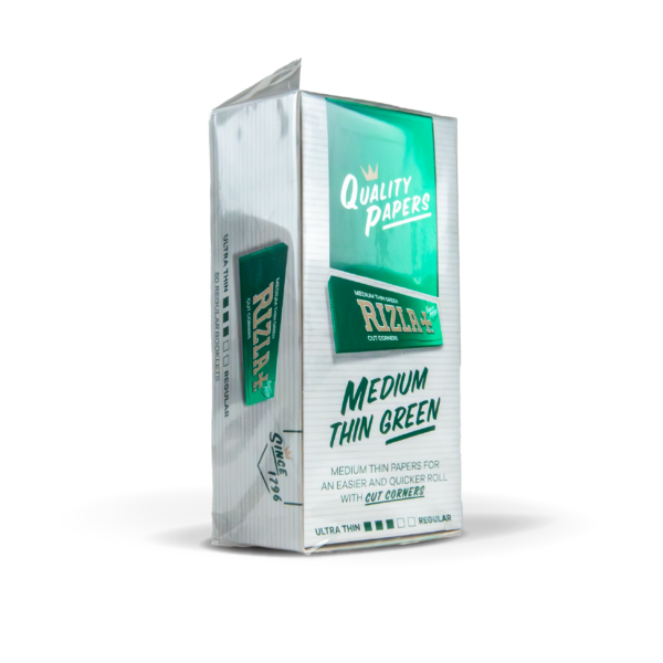 Rizla Rolling Papers: Green - Standard Size — 50pcs Full Box