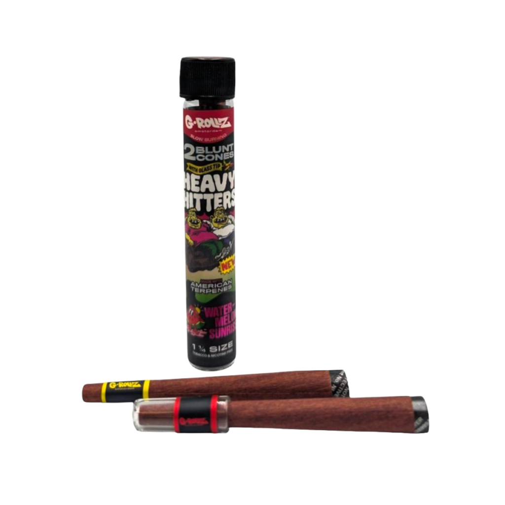 G-Rollz Heavy Hitters 1-1/4 Blunt Cones Glass Tip - Watermelon Sunrise (2 Pack)