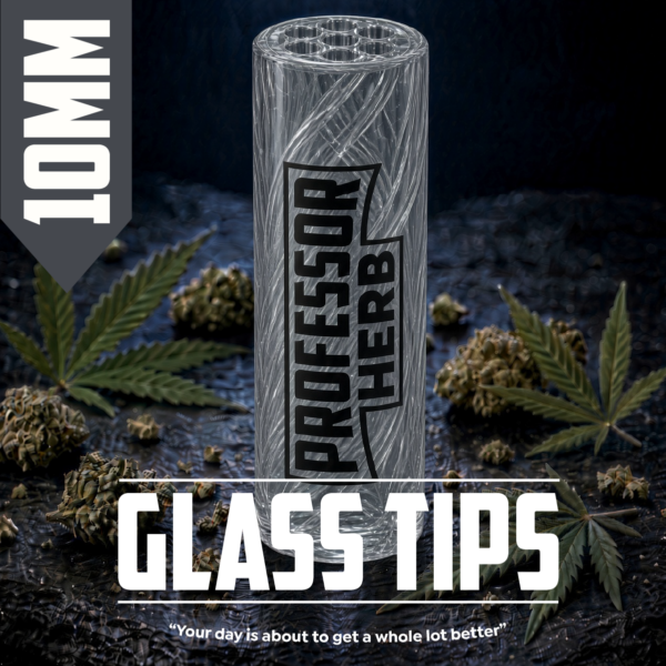 Professor Herb: 10mm Glass Tip — Black