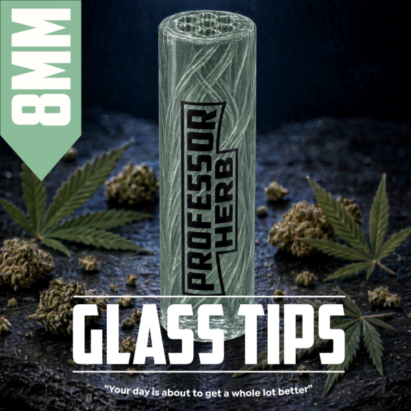 Professor Herb: 8mm Clear Glass Tip — Green