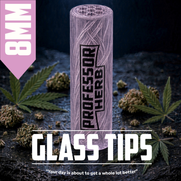 Professor Herb: 8mm Clear Glass Tip — Pink